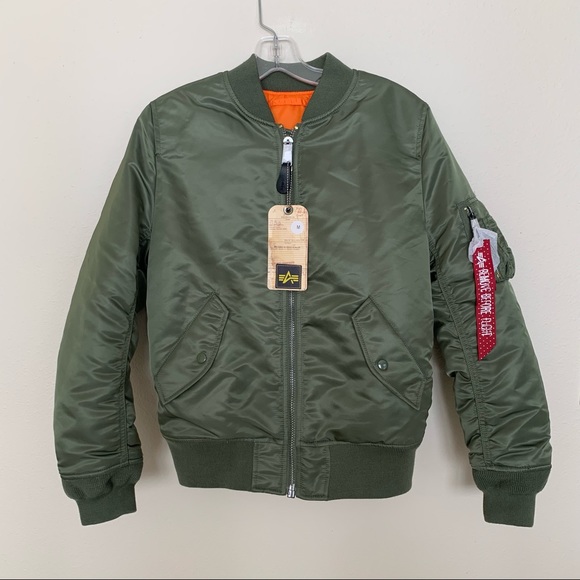 Alpha Industries MA-1 Bomber Jacket W in Sage Green - Picture 4 of 15